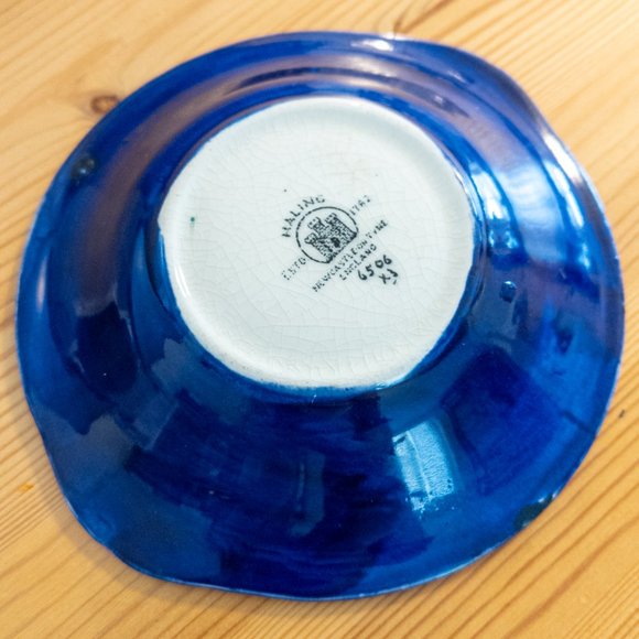 Maling Pottery Trinket Dish Small Bowl Vintage 1950s Floral Hand Painted England - Picture 2 of 3